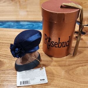 "Third Sunday" by Rosebud Navy Blue Women's Hat